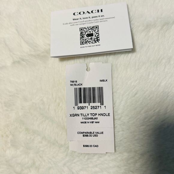 COPY - New Black Tilly top handle coach bag - Picture 3 of 16